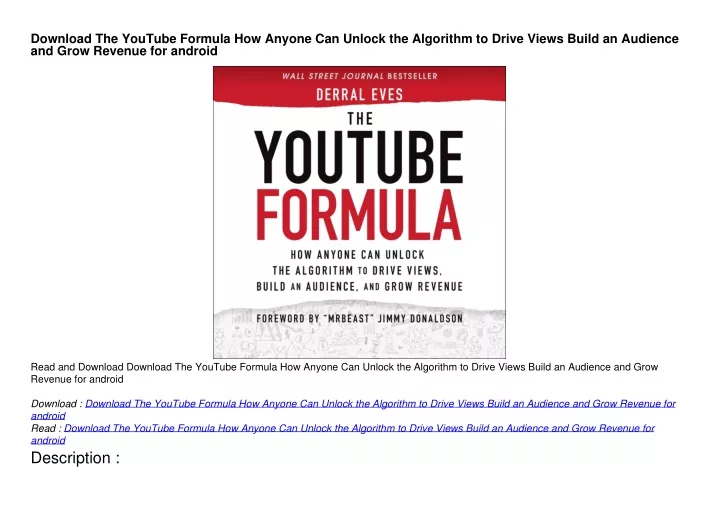 download the youtube formula how anyone