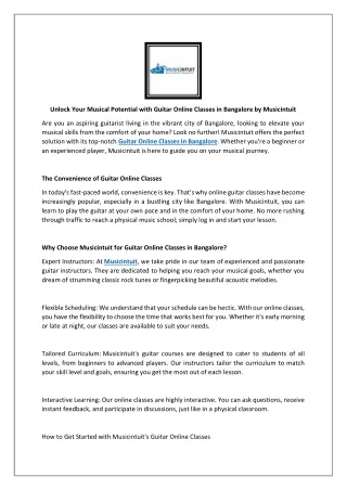 unlock your musical potential with guitar online
