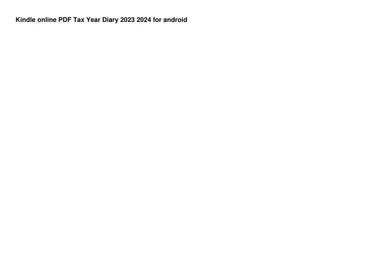 kindle online pdf tax year diary 2023 2024