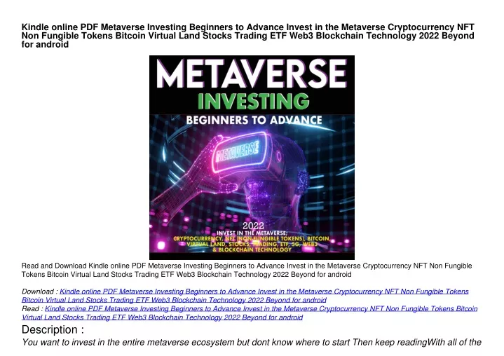 kindle online pdf metaverse investing beginners