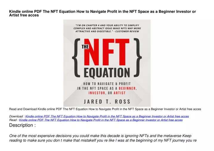 kindle online pdf the nft equation
