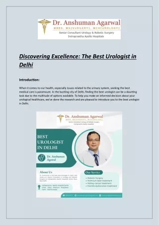 Best urologist in delhi