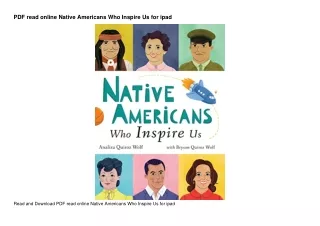 PDF read online Native Americans Who Inspire Us for ipad