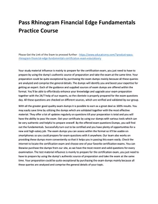 pass rhinogram financial edge fundamentals