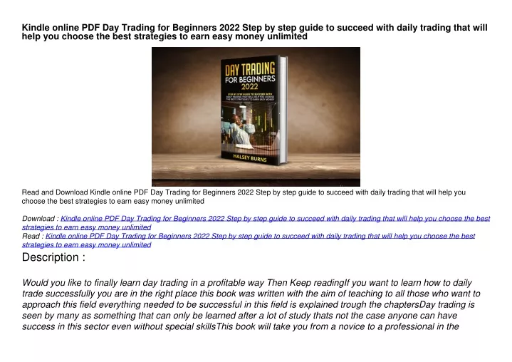 kindle online pdf day trading for beginners 2022