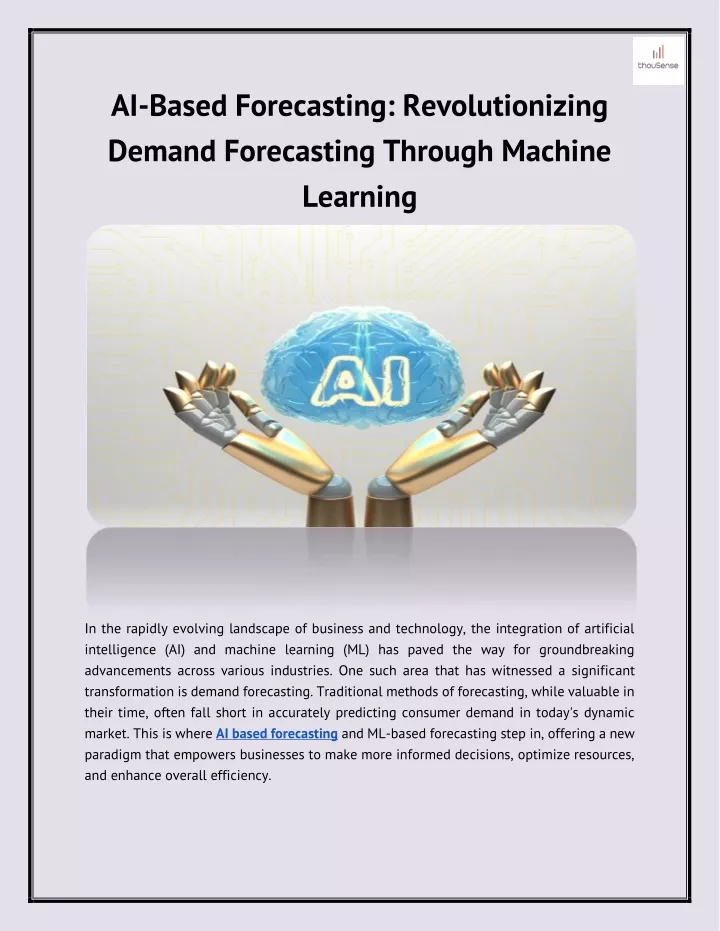 ai based forecasting revolutionizing demand