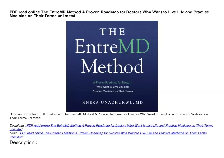 pdf read online the entremd method a proven