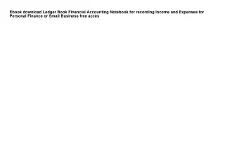 Ebook download Ledger Book Financial Accounting Notebook for recording Income an