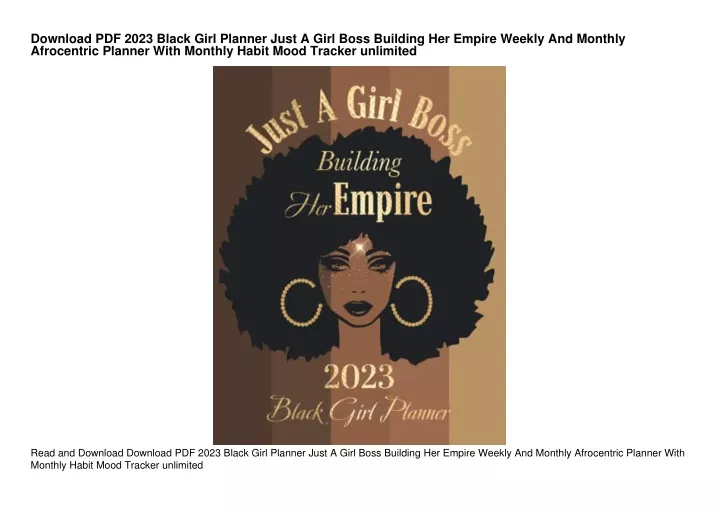 download pdf 2023 black girl planner just a girl