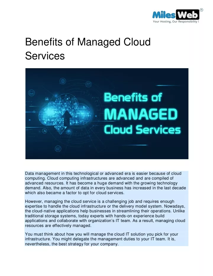 benefits of managed cloud services