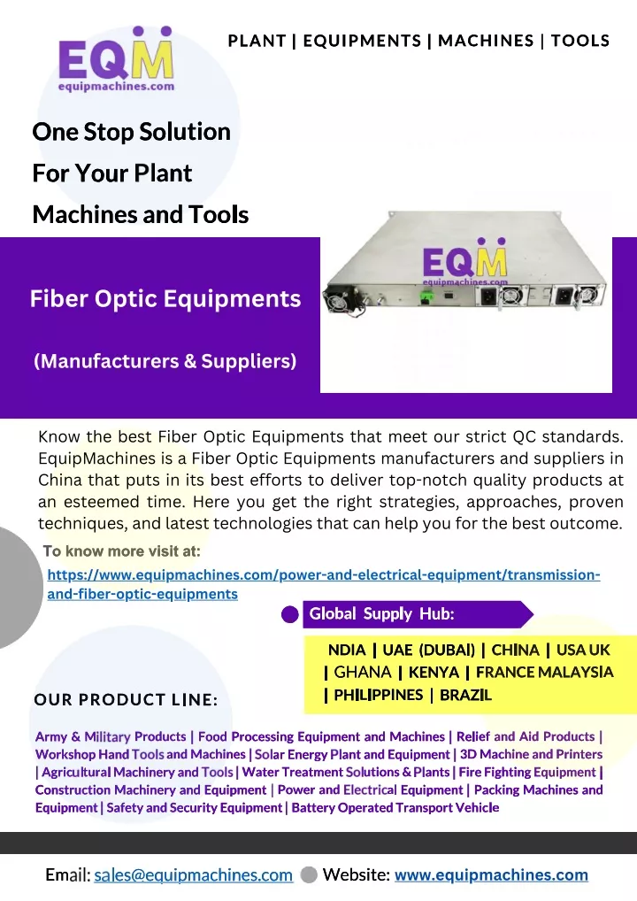fiber optic equipments