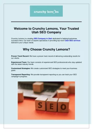 Utah SEO Company | Crunchy Lemons