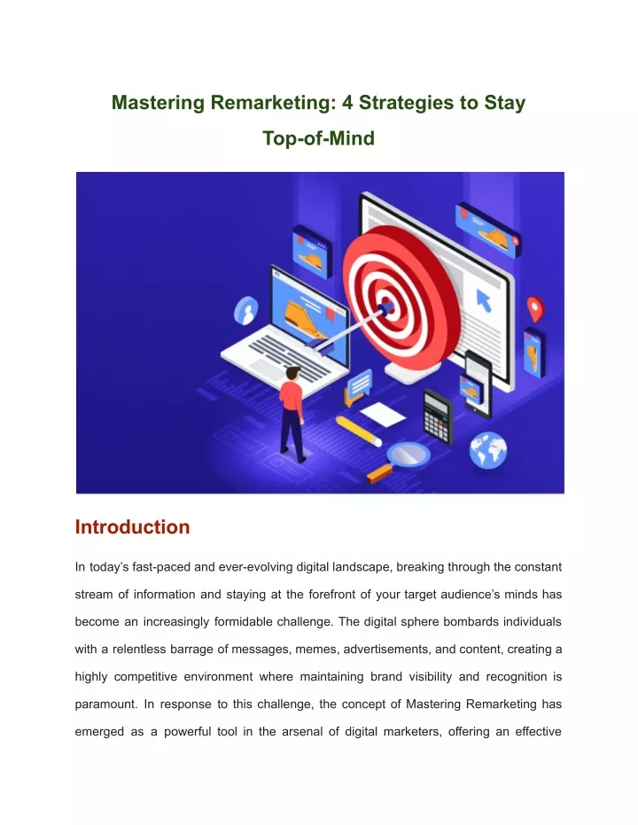 mastering remarketing 4 strategies to stay