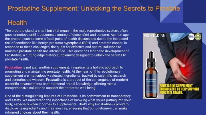 prostadine supplement unlocking the secrets