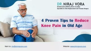 4 Proven Tips to Reduce Knee Pain in Old Age | Dr Niraj Vora