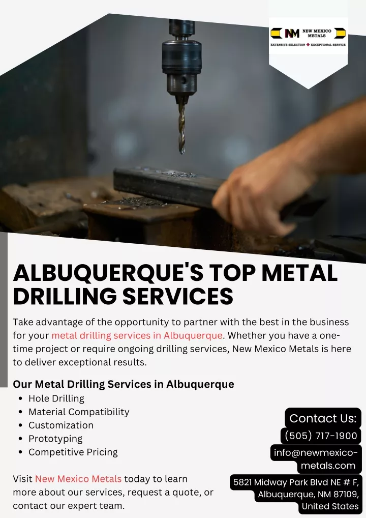 albuquerque s top metal drilling services take
