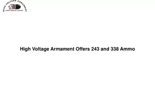 High Voltage Armament Offers 243 and 338 Ammo