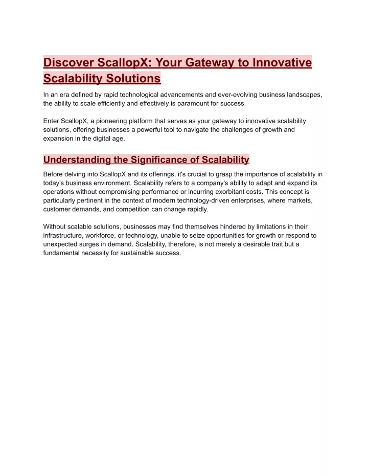 discover scallopx your gateway to innovative