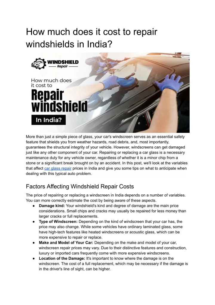 how much does it cost to repair windshields