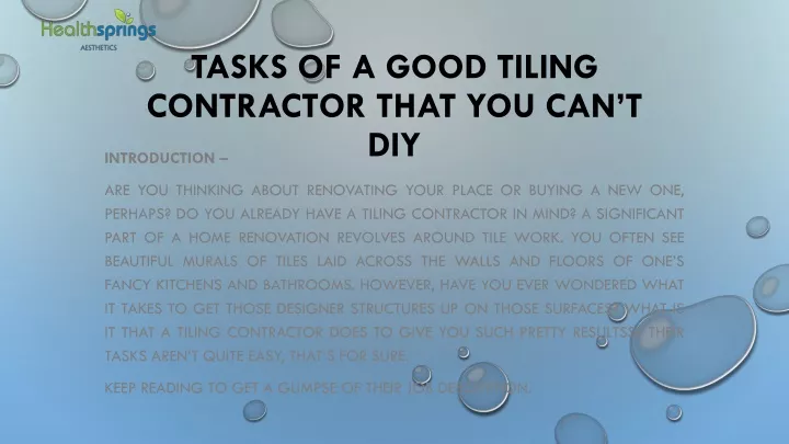 tasks of a good tiling contractor that you can t diy