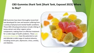 CBD Gummies Shark Tank