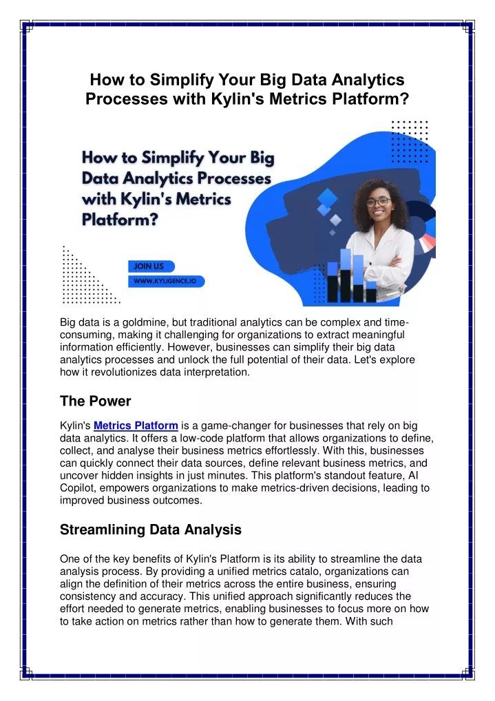 how to simplify your big data analytics processes