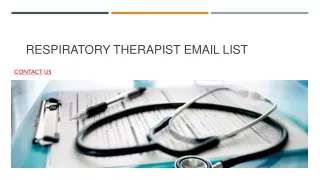 High quality Respiratory Therapist Email List in USA-UK