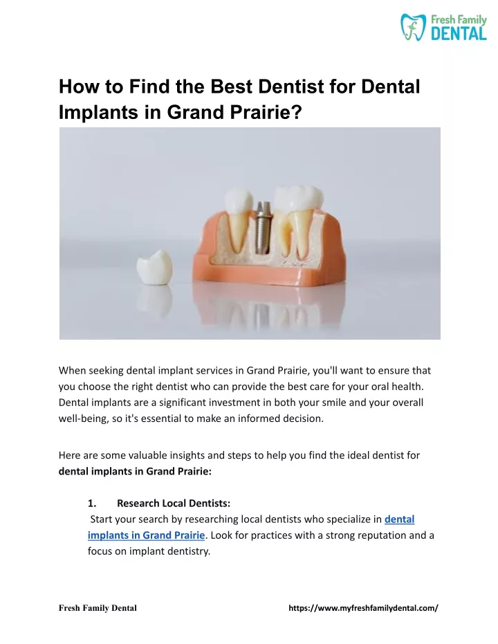 how to find the best dentist for dental implants