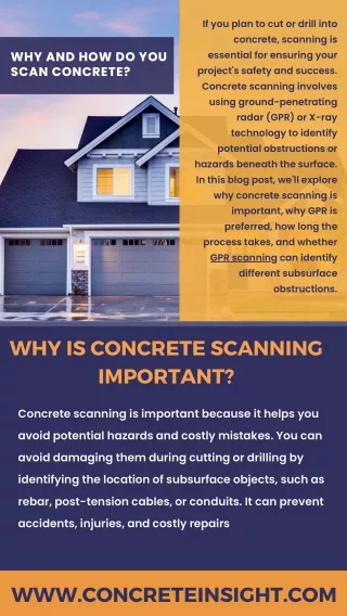 WHY AND HOW DO YOU SCAN CONCRETE