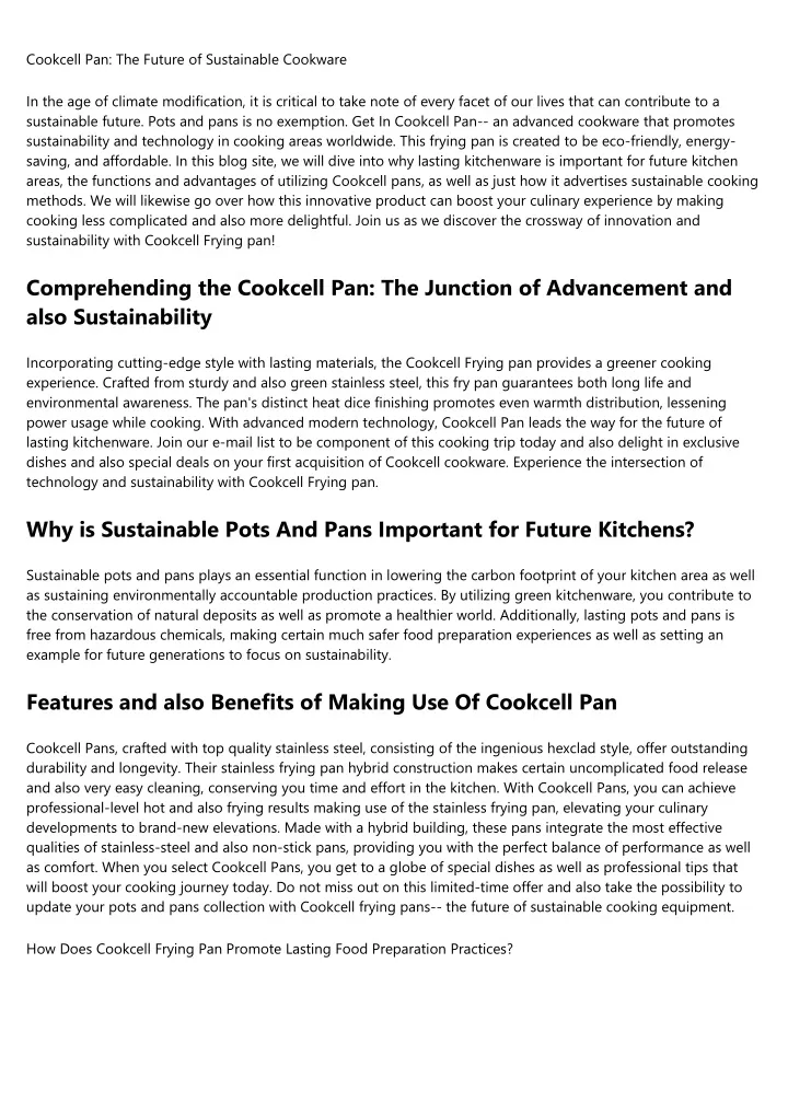 cookcell pan the future of sustainable cookware