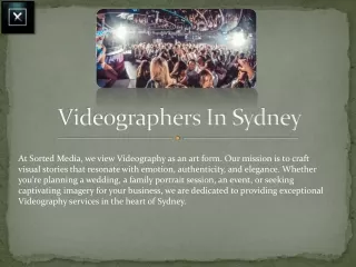 Your Premiere Videographers in Sydney