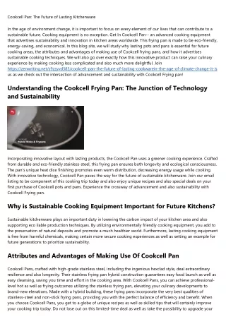 25 Surprising Facts About Cookcell Pan