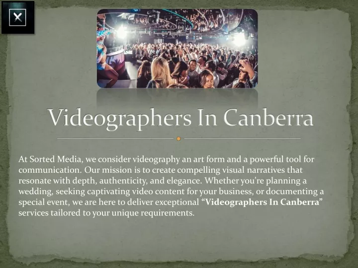 videographers in canberra