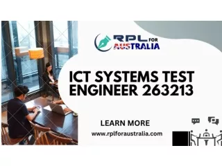 ICT Systems Test Engineer 263213