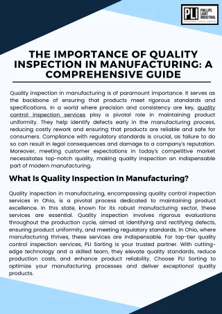 The Importance of Quality Inspection in Manufacturing