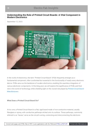 electro fab insights