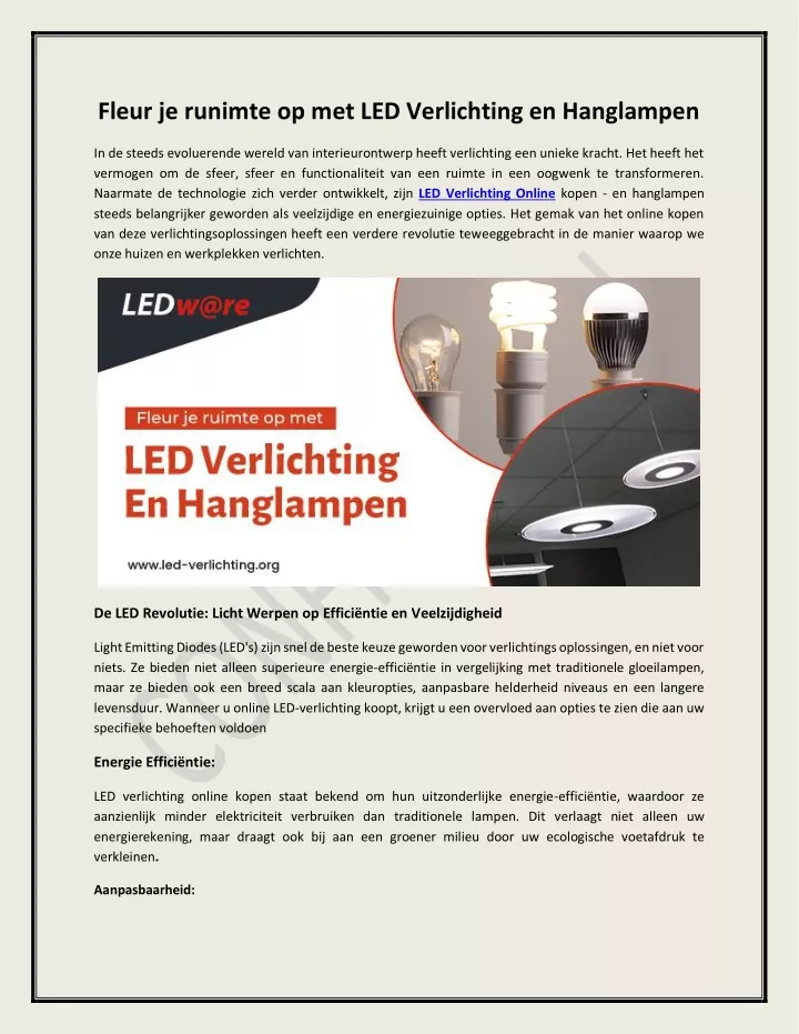 fleur je runimte op met led verlichting