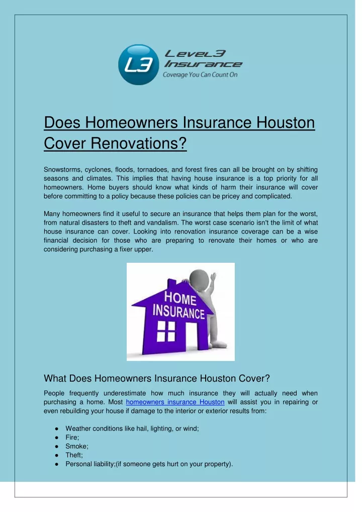 does homeowners insurance houston cover