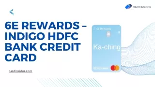6E Rewards – IndiGo HDFC Bank Credit Card