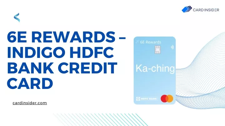 6e rewards indigo hdfc bank credit card