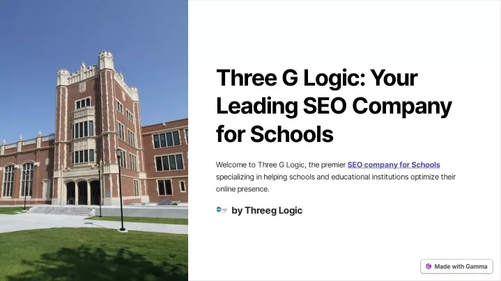 three g logic your leading seo company for schools