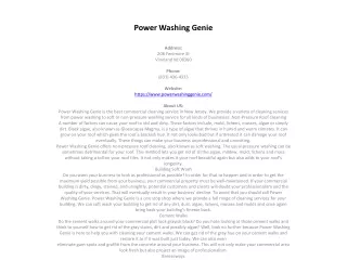 Power Washing Genie