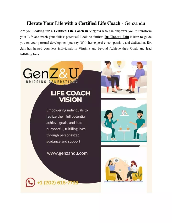 elevate your life with a certified life coach