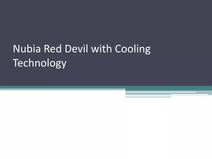 nubia red devil with cooling technology