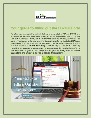 Your guide to filling out the DS-160 Form