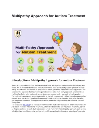 Multipathy Approach for Autism Treatment (3)