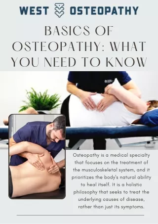 Basics of Osteopathy: What You Need to Know