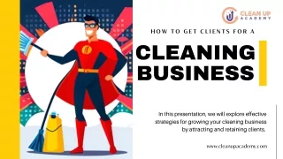 How to Get Clients for a Cleaning Business
