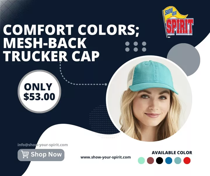 comfort colors mesh back trucker cap