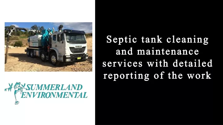 septic tank cleaning and maintenance services